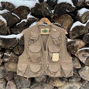 Vintage Tan Fly Fishing Vest